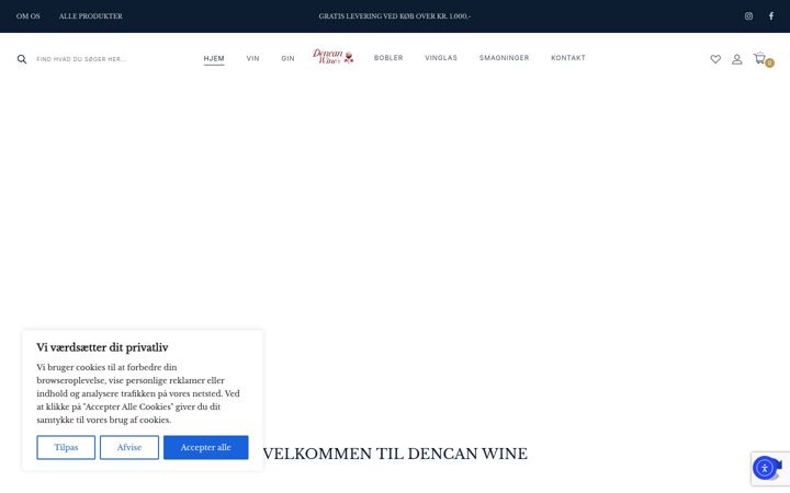 Snímek obrazovky dencanwine.dk