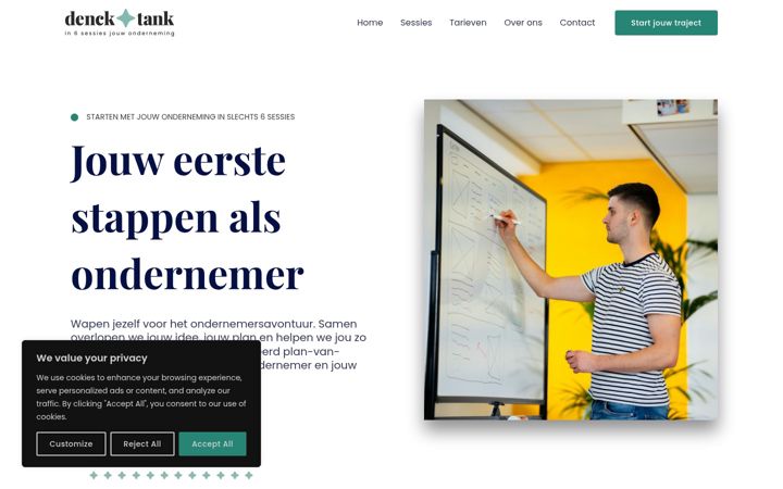 Screenshot of dencktank.be