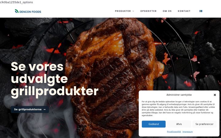 Screenshot of denconfoods.com