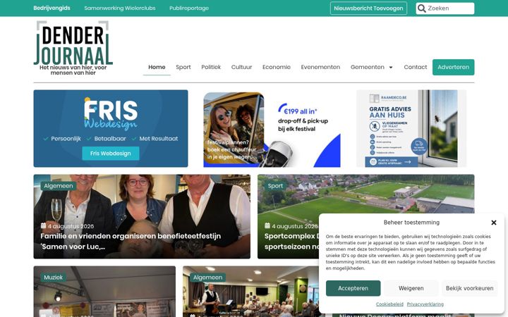 Screenshot of denderjournaal.be