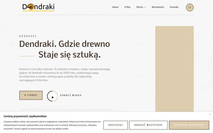 Captură de ecran a dendraki.pl