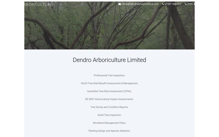 Screenshot of dendroarboriculture.com