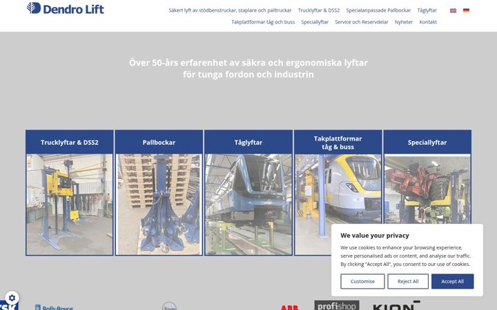 Screenshot of dendrolift.com