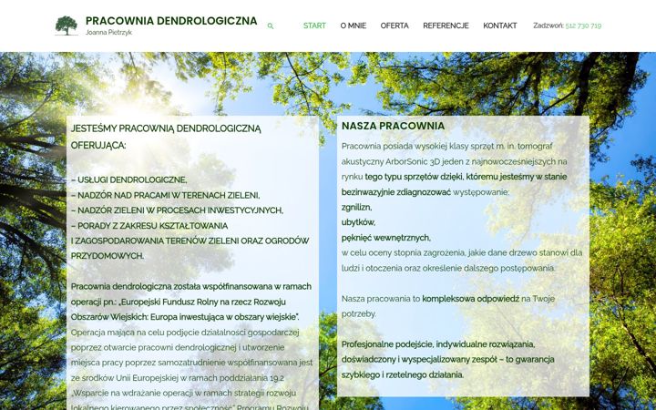 Screenshot di dendropracownia.pl
