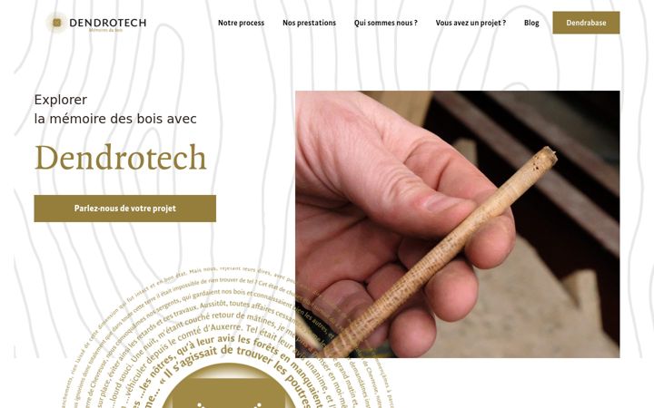 Screenshot of dendrotech.fr