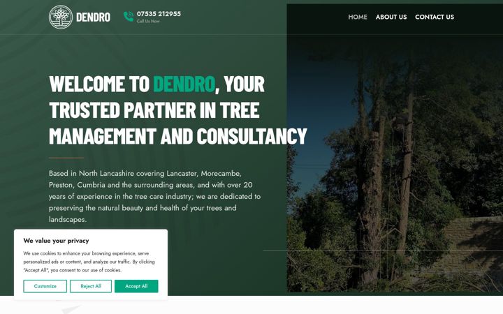 Screenshot of dendrotm.co.uk