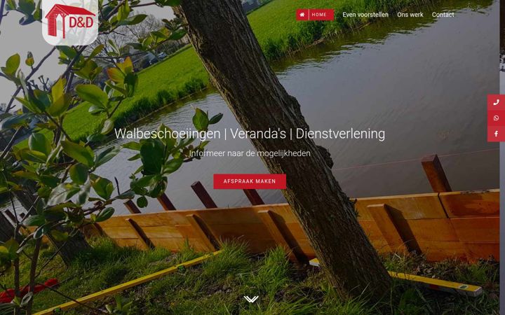 Screenshot of dendwalbeschoeiingen.nl