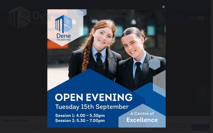 Screenshot of deneacademy.org.uk