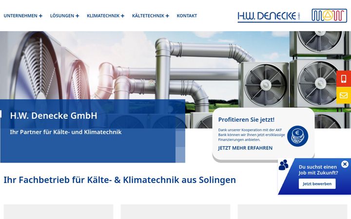 Screenshot of denecke-kaeltetechnik.de