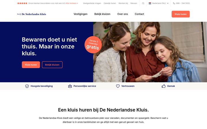 Screenshot of denederlandsekluis.nl
