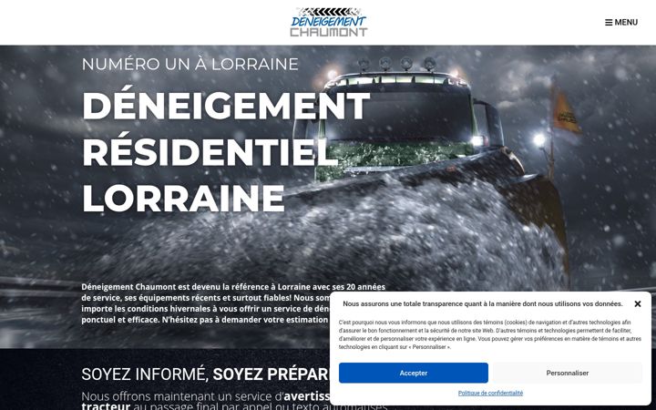 Screenshot of deneigementchaumont.com