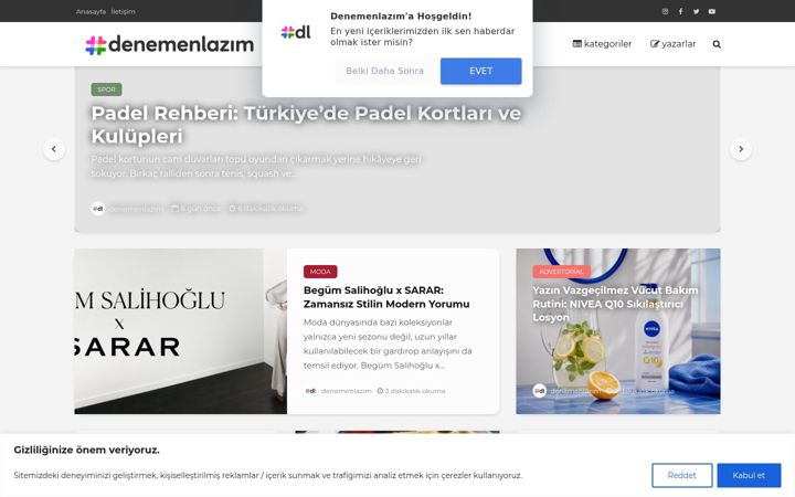 Screenshot of denemenlazim.net