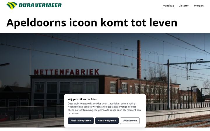 Ekraanipilt saidist denettenfabriek.nl