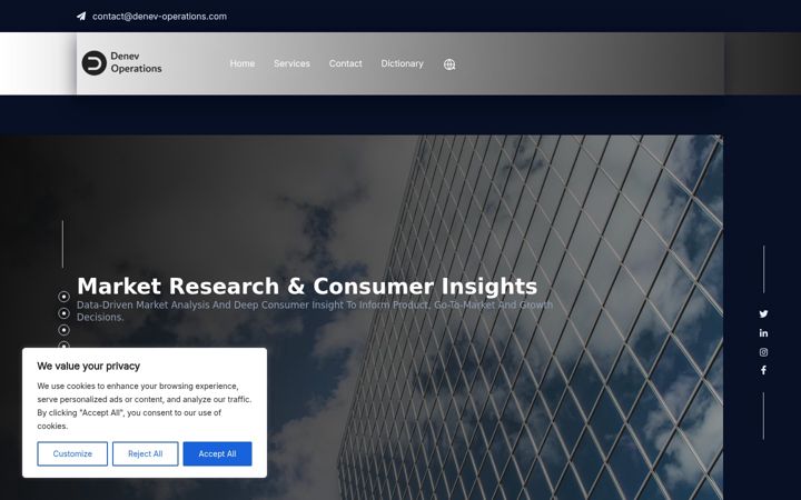 Screenshot of denev-operations.com