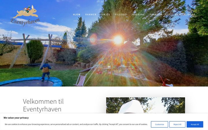 Screenshot of deneventyrligehave.dk