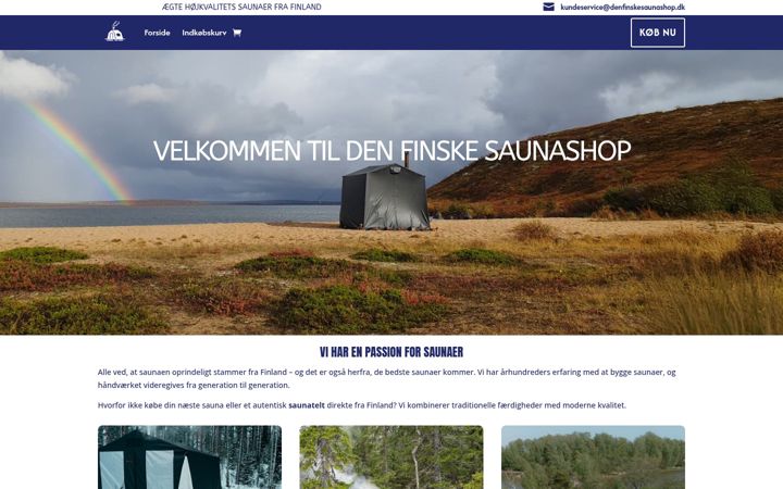 Screenshot of denfinskesaunashop.dk