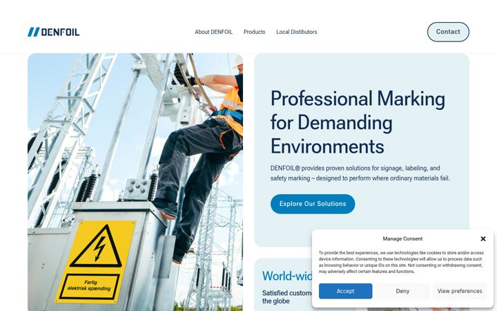 Screenshot of denfoil.com