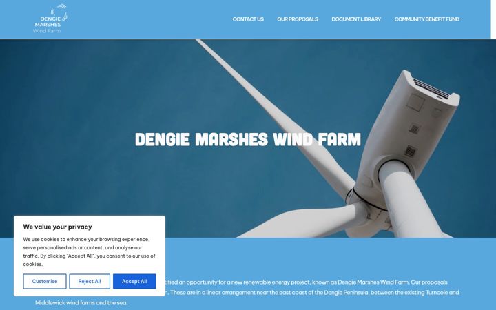 Snímek obrazovky dengiemarsheswind.co.uk