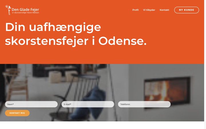 Screenshot of dengladefejer.dk