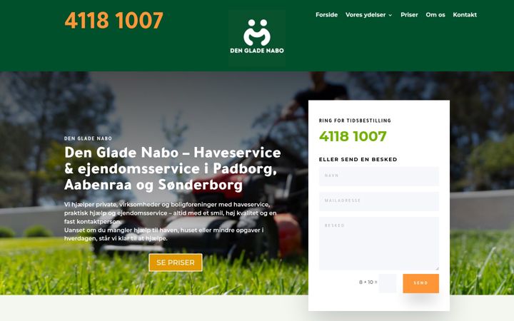 Screenshot of dengladenabo.dk