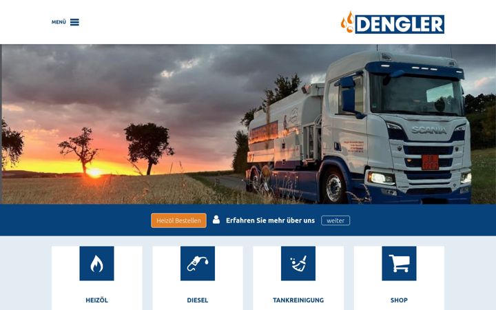 Screenshot of dengler-oel.de
