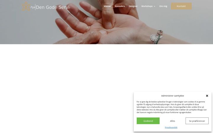 Screenshot of dengodeservice.dk