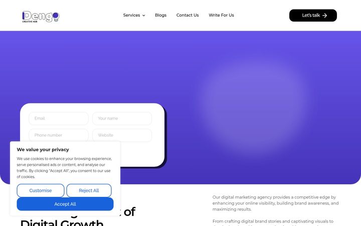 Screenshot of dengoweb.com
