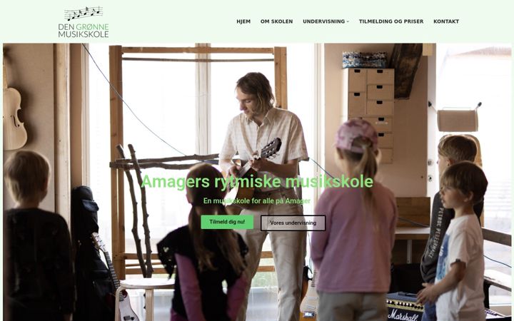 Screenshot of dengroennemusikskole.dk