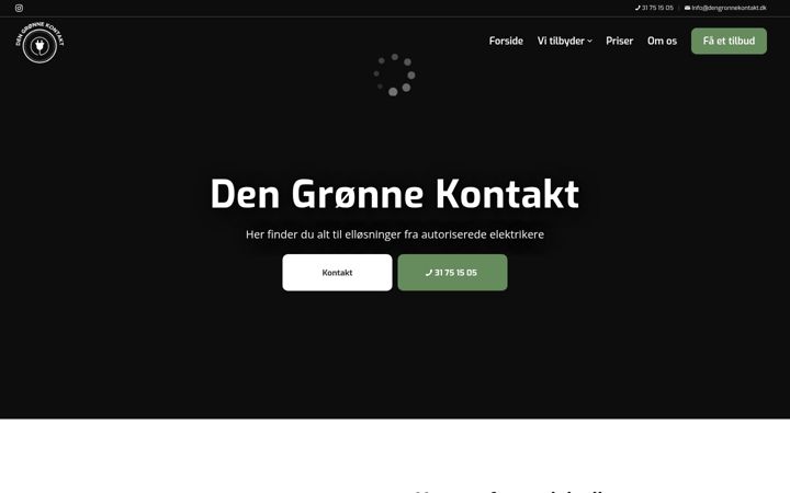 Screenshot of dengronnekontakt.dk