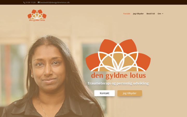 Screenshot of dengyldnelotus.dk