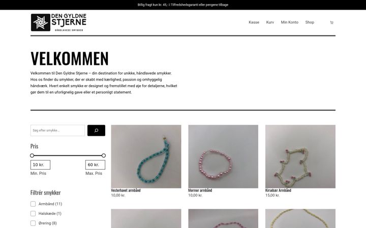 Screenshot of dengyldnestjerne.dk
