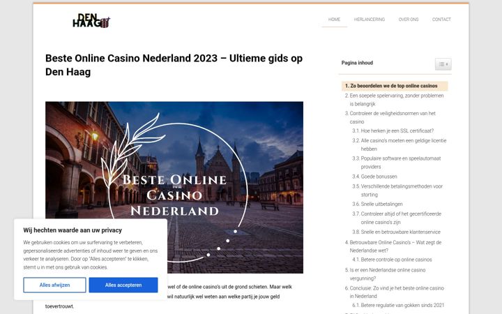 Screenshot of denhaag.org
