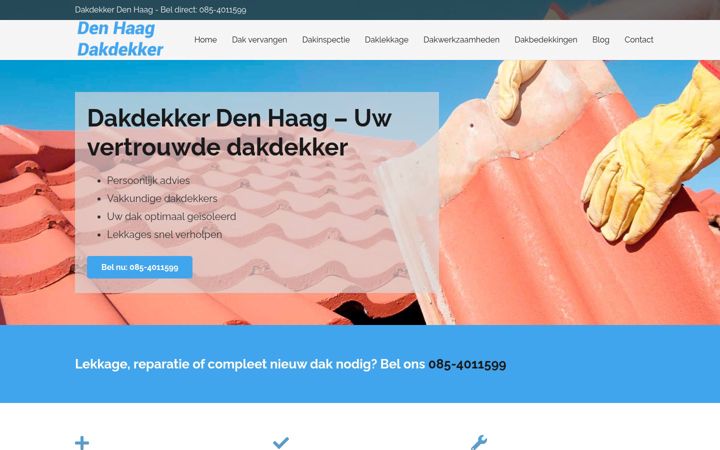 Screenshot of denhaagdakdekkers.nl