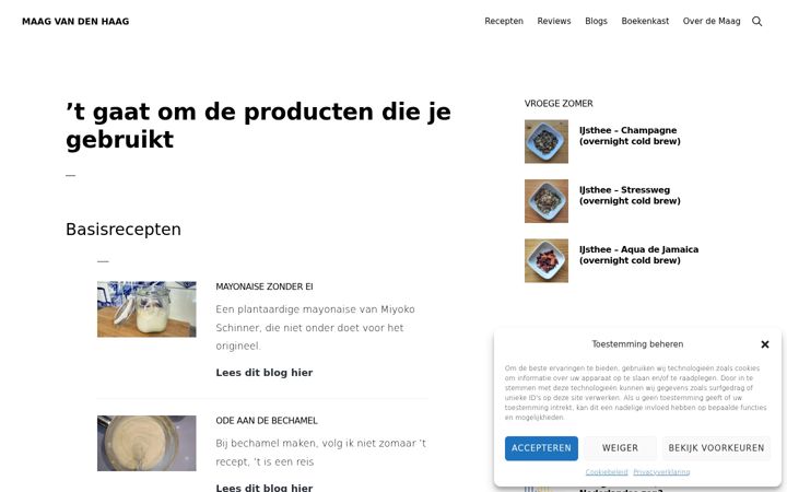 Screenshot of denhaagfoodie.nl