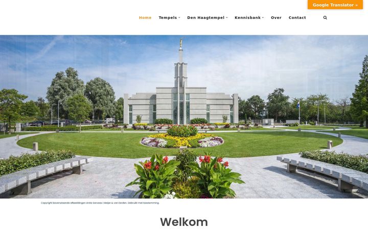 Screenshot ta' denhaagtempel.nl