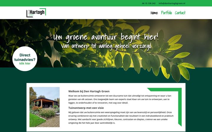 Screenshot of denhartoghgroen.nl