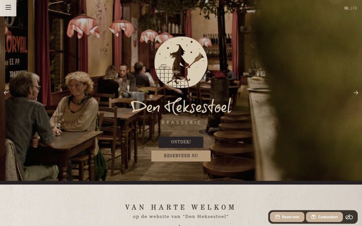 Screenshot of denheksestoel.be