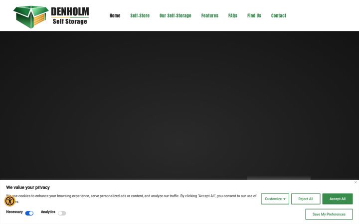 Screenshot of denholmselfstorage.co.uk