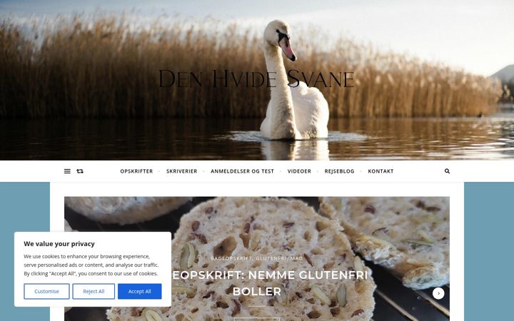 Screenshot of denhvidesvane.dk
