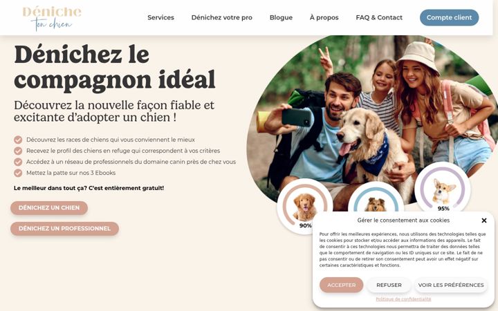 Screenshot of denichetonchien.com