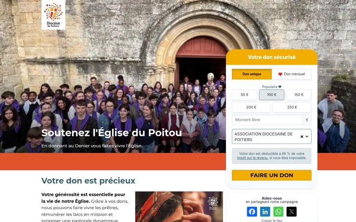 Captură de ecran a denier-poitiers.fr