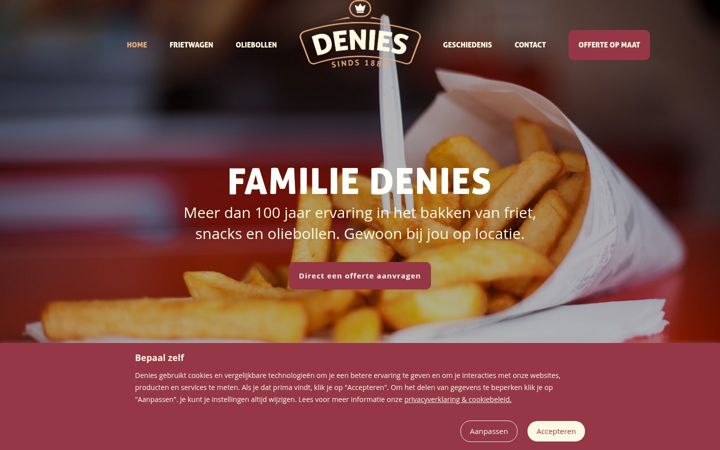 Screenshot ta' deniesfriet.nl