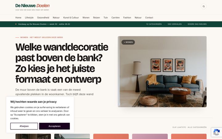 Screenshot ta' denieuwedoelen.nl