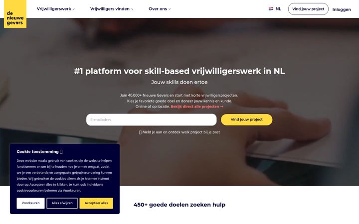Screenshot του denieuwegevers.nl