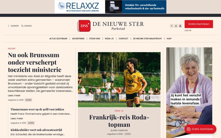 Screenshot του denieuwesterparkstad.nl