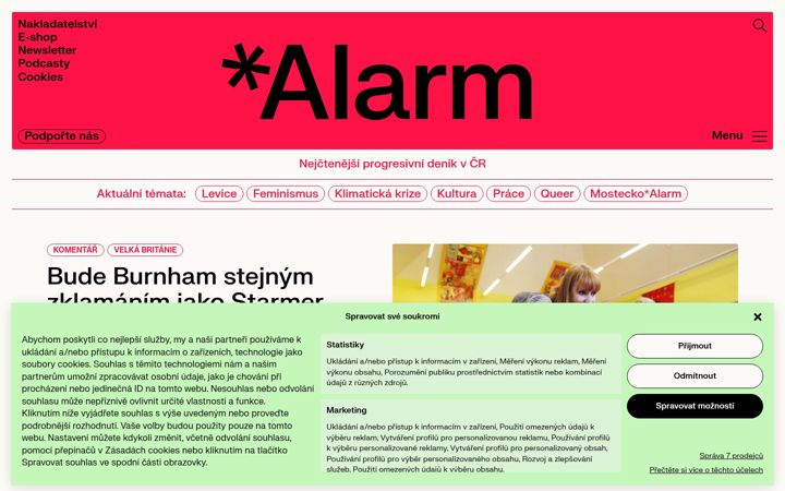 Screenshot of denikalarm.cz