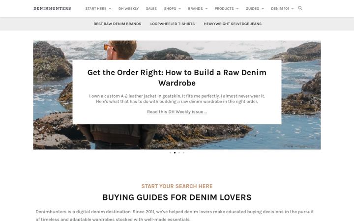 Screenshot of denimhunters.org