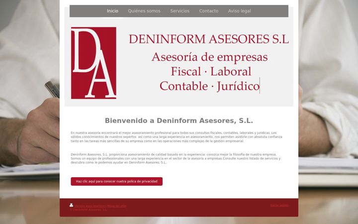 Screenshot of deninform-asesores.com