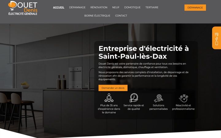 Captură de ecran a denis-douet-electricite.fr