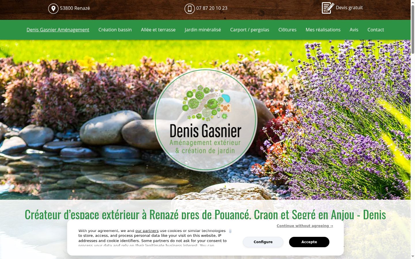 Screenshot of the consent banner shown before any interaction